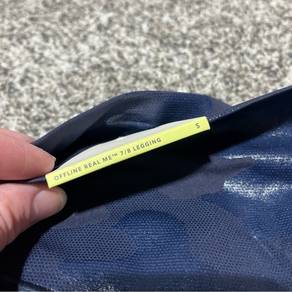 Aerie Offline Real Me 7/8 Legging Hi-Rise Blue Camo Metallic S NWT - Picture 12 of 12